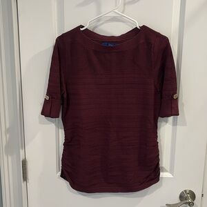 Maroon short sleeve comfy sweater